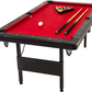 New 7' Fold Away Pool Table Blue, Red or Green cloth (Black Corners) B01