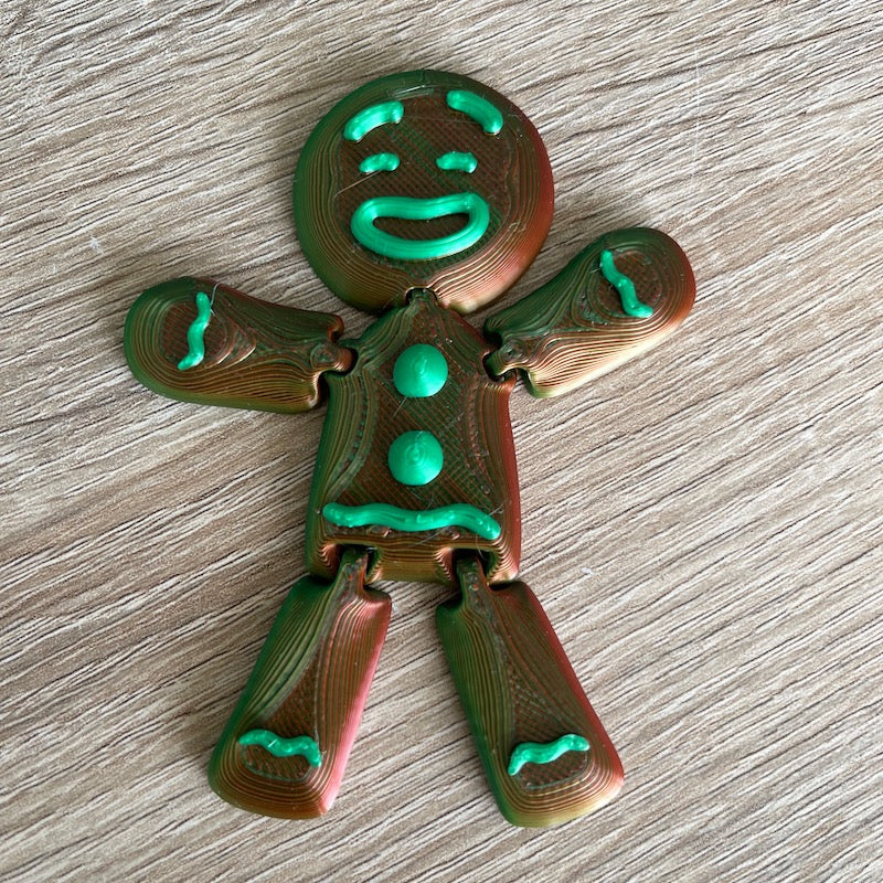 Gingerbread Man Christmas Decoration with Green