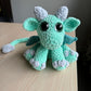 Hand Crocheted Dragon Plushie Soft Green