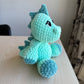 Hand Crocheted Stegosaurus Plushie green