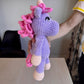 Hand Crocheted Unicorn Plushie Lilac and pink