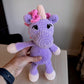 Hand Crocheted Unicorn Plushie Lilac and pink