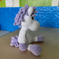 Hand Crocheted Unicorn Plushie White/lilac