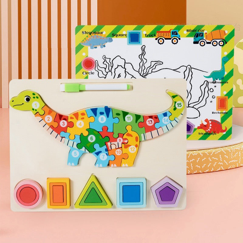 Number and Shapes Wooden Puzzle