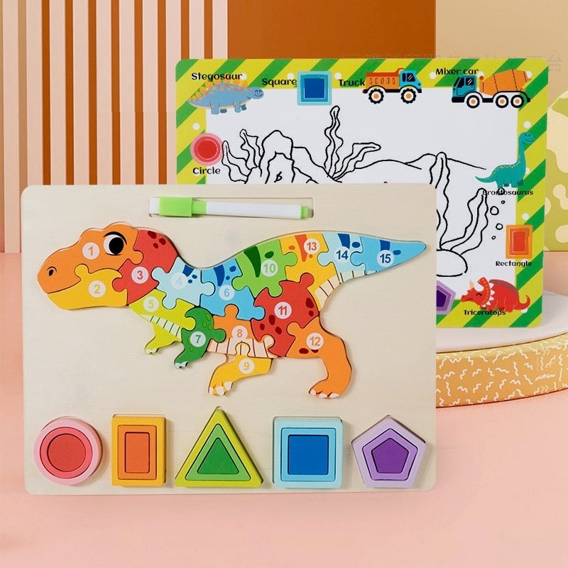 Number and Shapes Wooden Puzzle