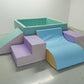 Soft Play Ball Pit Climber Pastel Rainbow Value Set