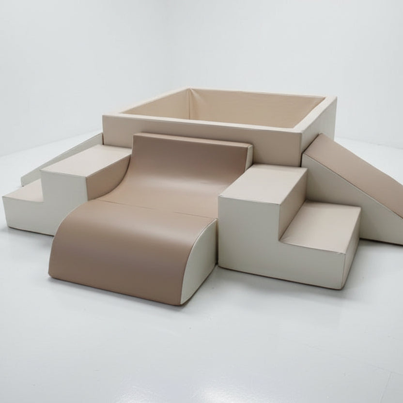 Soft Play Ball Pit Climber Tan Value Set