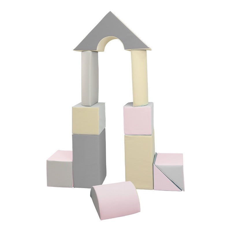 Block Set Pastel Luxury Soft Play Block Set Pastel with Pink