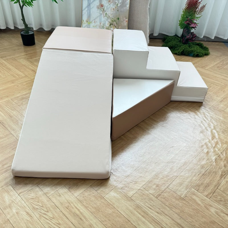 Soft Play Climb and Slide Corner - Tan Value Set 
