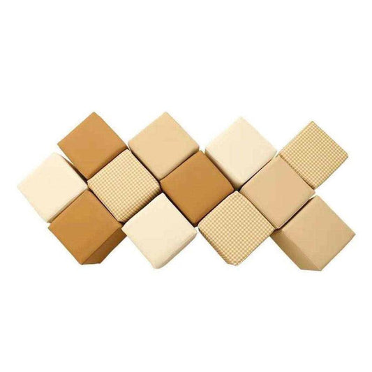 Soft Play Cubes 15cm Natural