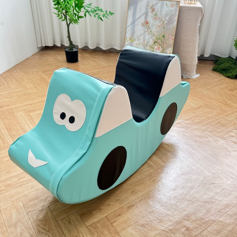 Soft Play Cute Car Rocker -Pastel Green Value