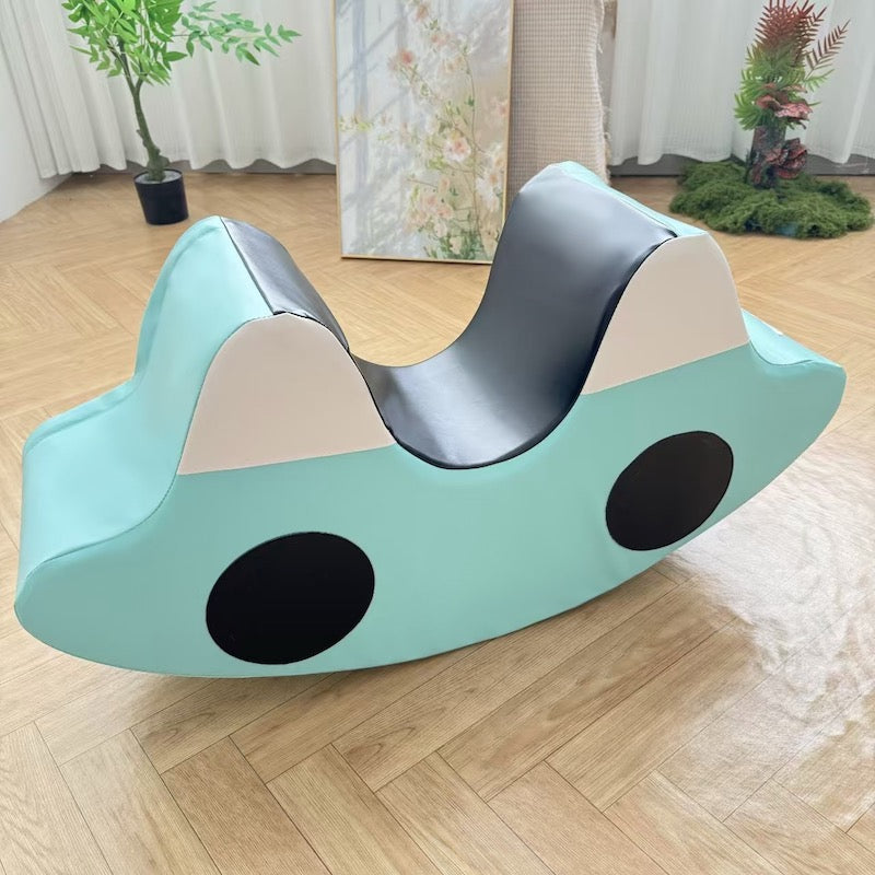 Soft Play Cute Car Rocker -Pastel Green Value