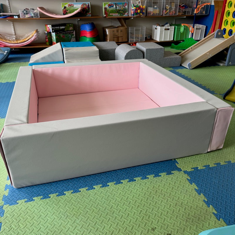 Soft Play Full Foam Ball Pit with mat pink