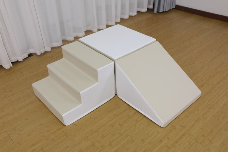 Soft Play Stairs Platform and Ramp Luxury Set sand