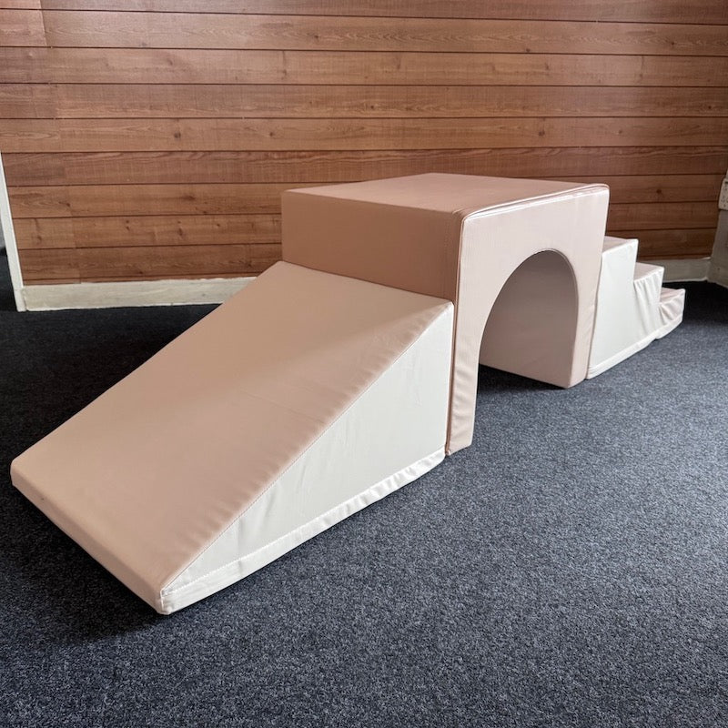Soft Play Stairs Tunnel Ramp v2- Tan Value Set