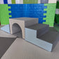 Soft Play Stairs Tunnel Ramp Luxury set, Blue