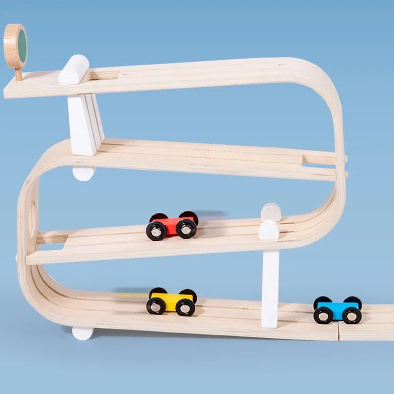 New Wooden Toy Car Glider Track