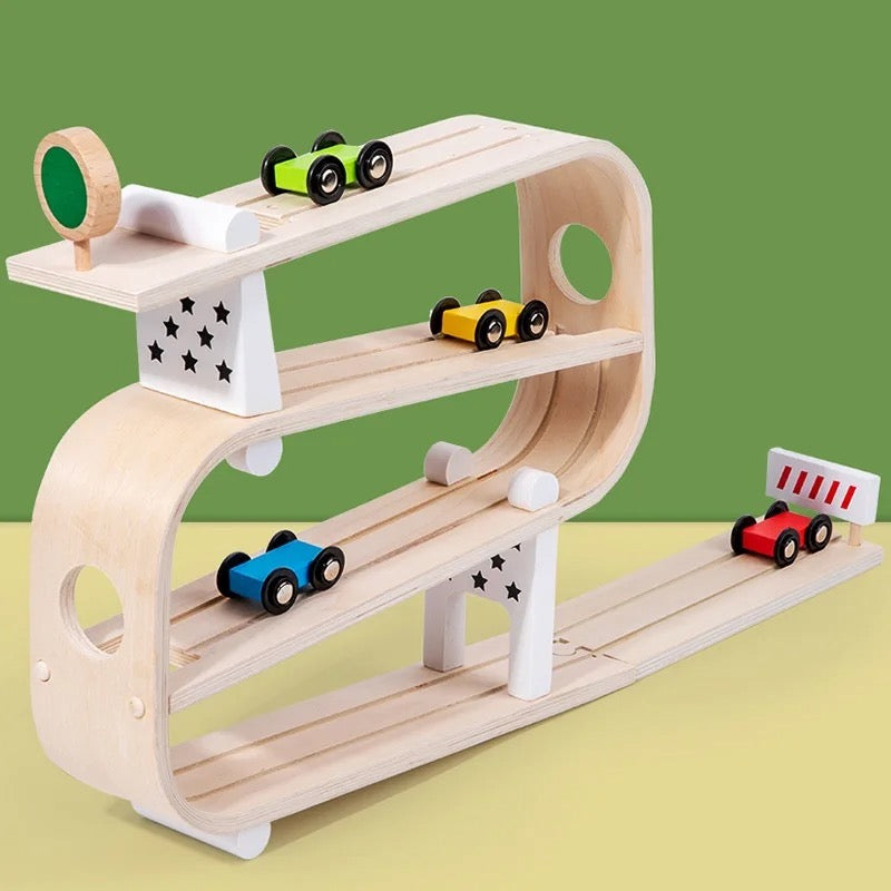 New Wooden Toy Car Glider Track