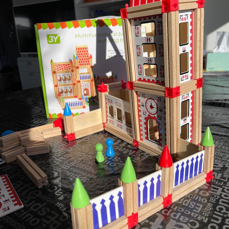 Construction Build Set Wooden Building and Construction Set