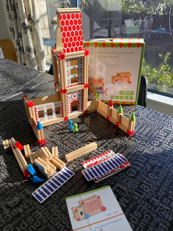 Construction Build Set Wooden Building and Construction Set