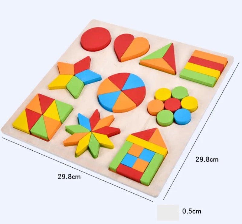 Wooden shapes Puzzle geometric