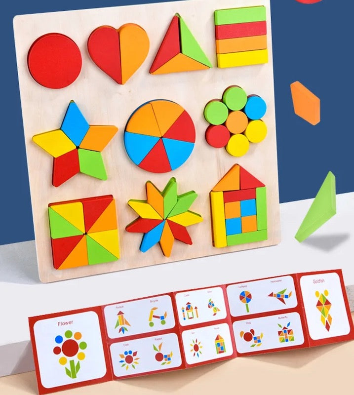 Wooden shapes Puzzle geometric