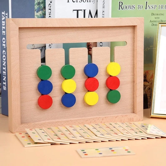 Wooden Sliding Colour Pattern Match Puzzle