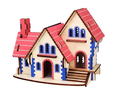 3D Wooden Puzzle Pink Dream House