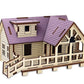3D Wooden Puzzle Purple Villa