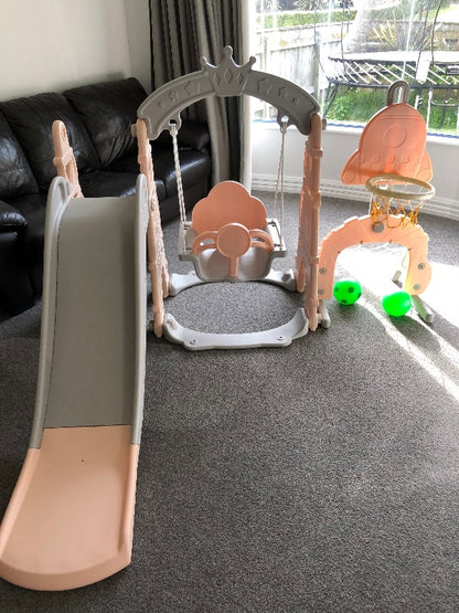 Swing Slide Set with Hoop and goal