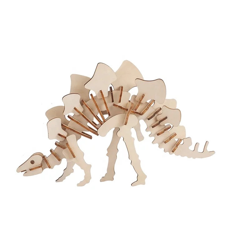 Laser Cut Wooden Puzzle Stegosaurus