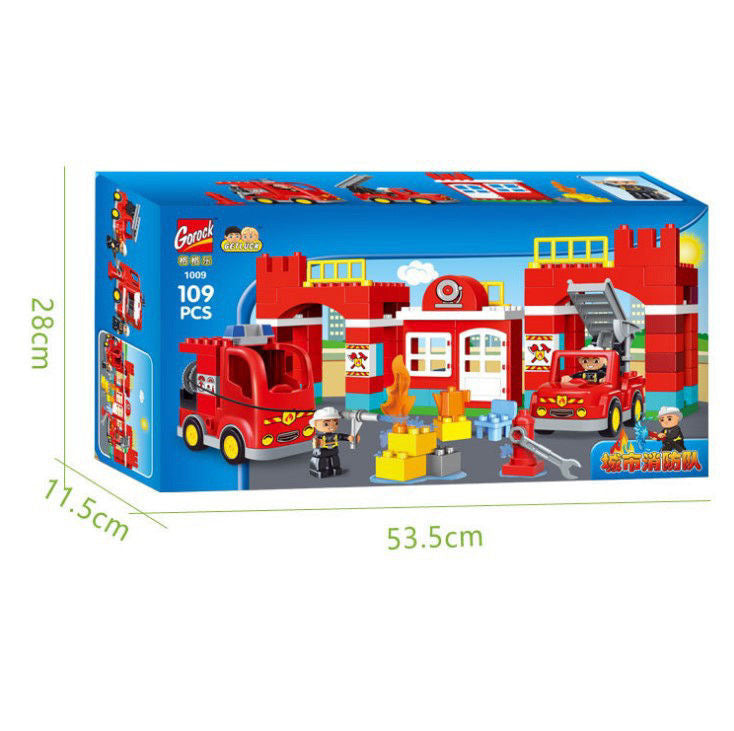 Building Block ( Duplo Compatible) Fire Station