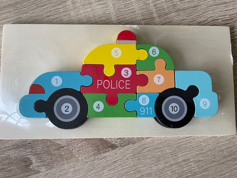 Counting Puzzle Police Car