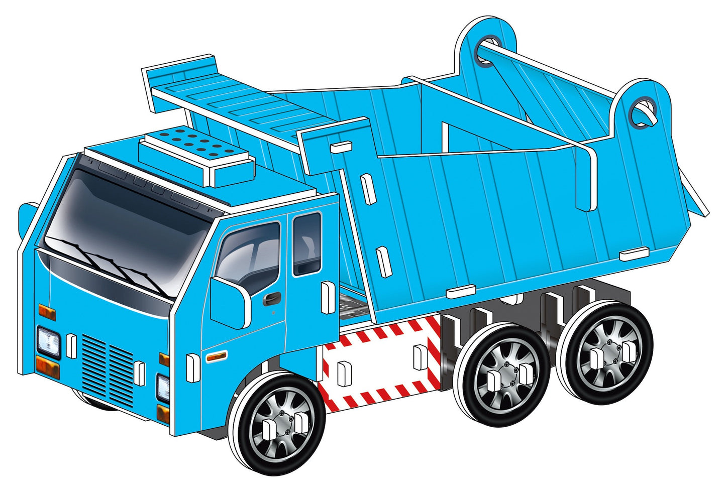 DIY 3D Paper Puzzle Dump Truck