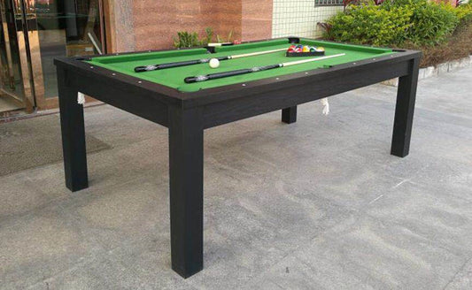Dining Pool Table Black / Green