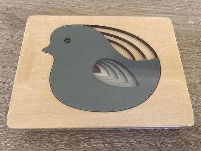 Layered Puzzle Bird