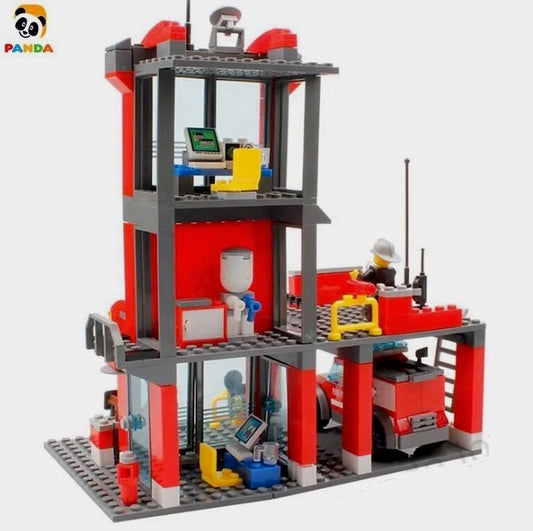 Lego Compatible Building Block Fire Station Set