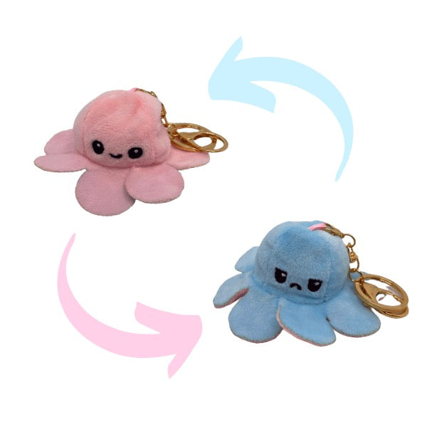 Mini Reverse Octopus Key chain pink/blue