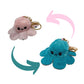 mini reverse octopus key chain pink/green
