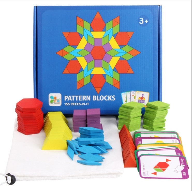 Pattern Blocks Family New Pattern Blocks and Cards Activity Set