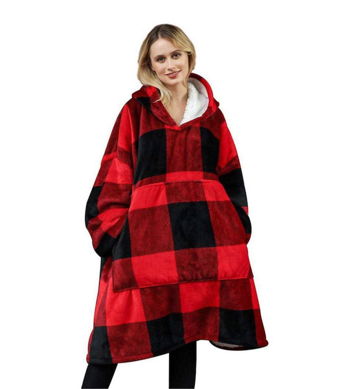 Oversized Loungewear Hoody Checker