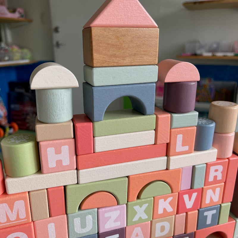 Block Set Pastel Pastel Building Block Set