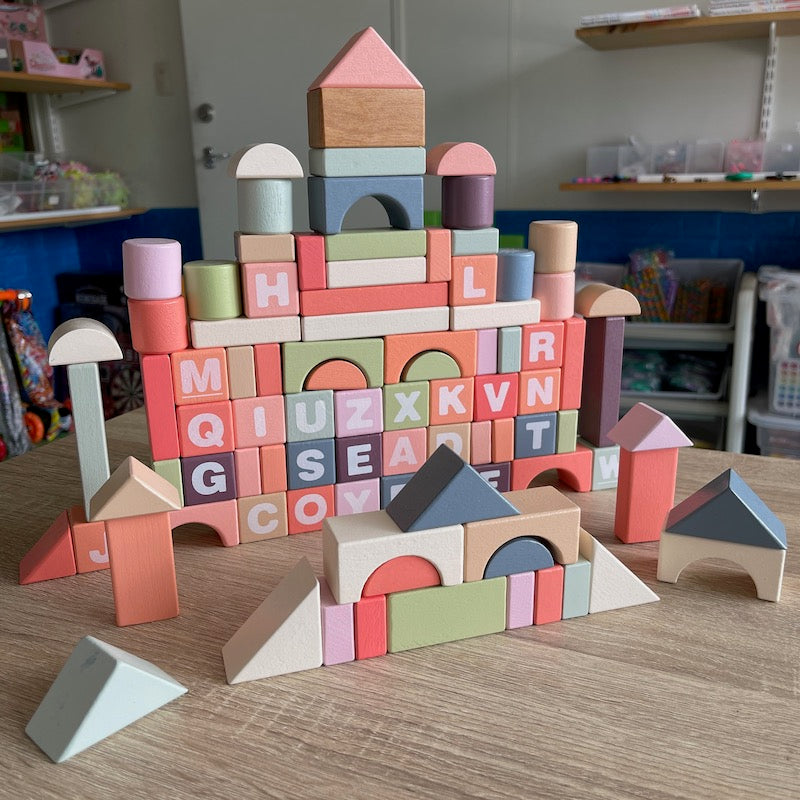 Block Set Pastel Pastel Building Block Set