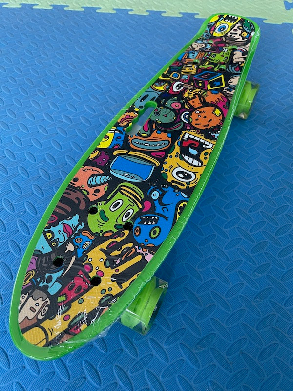 Penny Board Skateboard Green Graphic