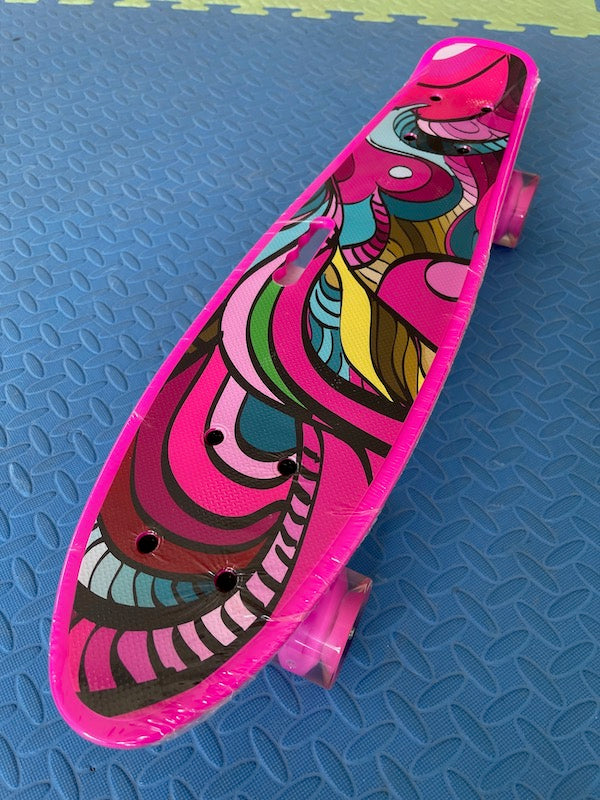 Penny Board Skateboard pink graphic