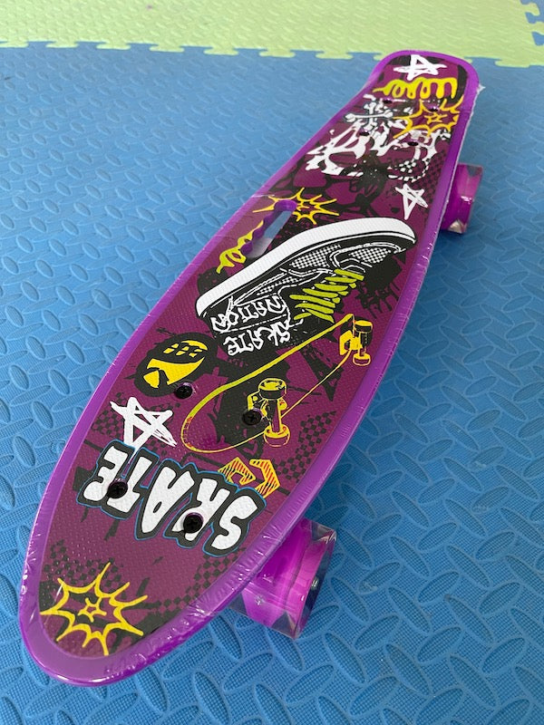 Penny Board Skateboard purple graphic