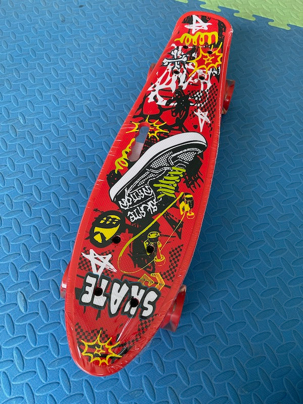 Penny Board Skateboard Red Graphic