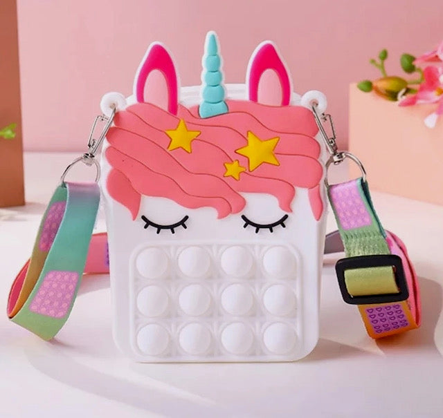 Popit Unicorn Purse white