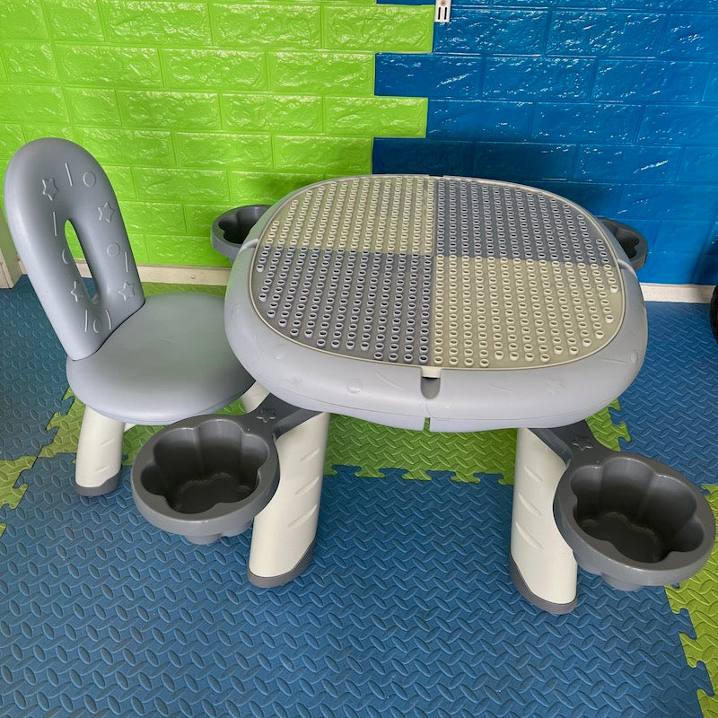 Pre-school block table and chair set