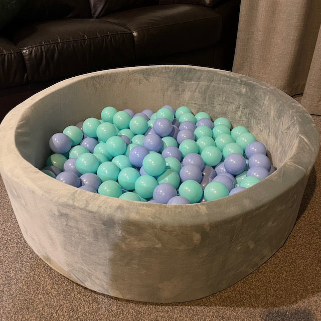 Soft Ball Pit  Grey with Balls